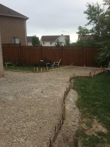 Wooden perimeter for backyward