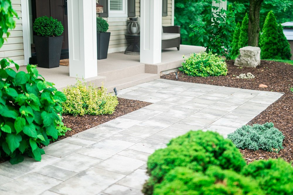 Interlocking front entrance in Burlington