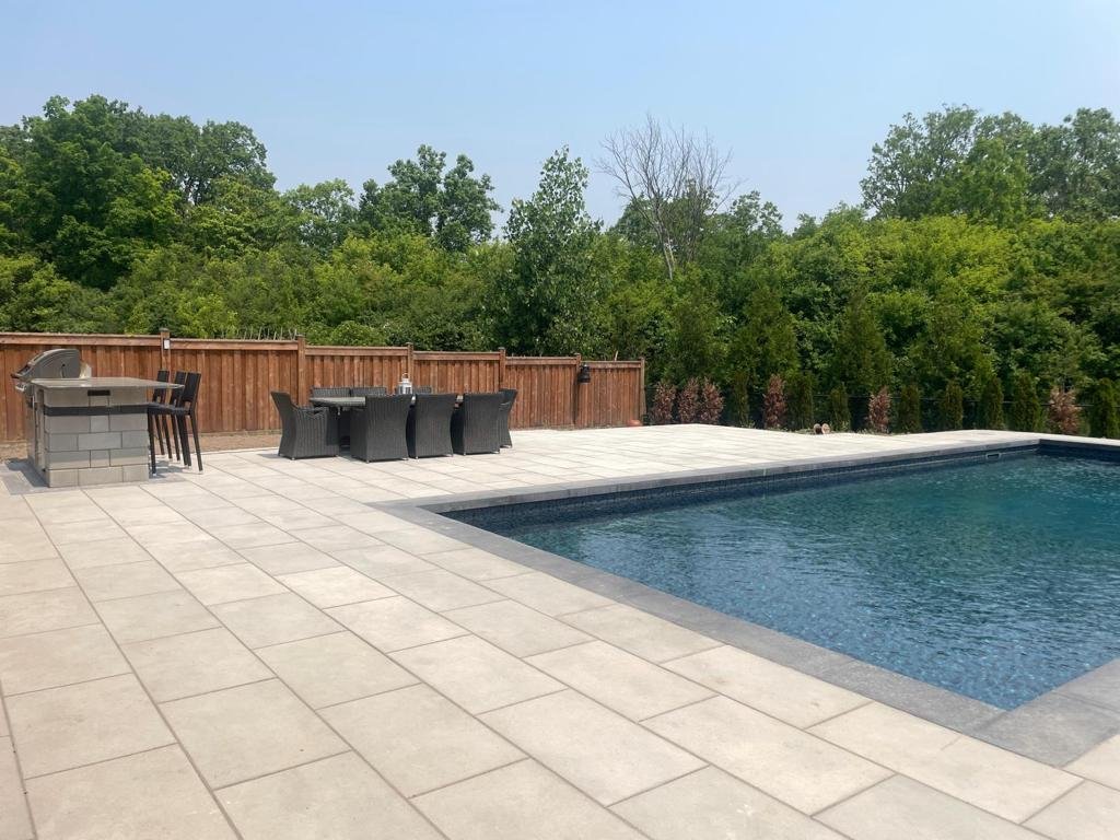 Interlocking pool deck with Melville Pavers in Oakville